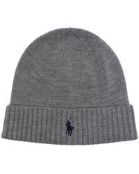 Polo Ralph Lauren - Gerippte Beanie Mit Logo-Stickerei - Lyst