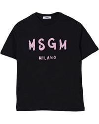 MSGM - T-Shirt With Logo - Lyst