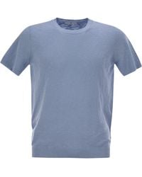 PT Torino - Crew Neck Short Sleeved Cotton Jersey - Lyst