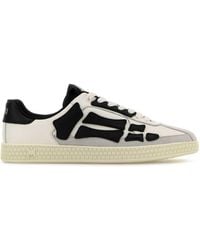 Amiri - Leather And Suede Pacific Bones Sneakers - Lyst