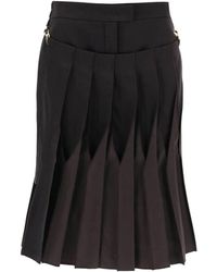 Fendi - Cotton And Silk Washed Skirt - Lyst