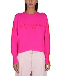 Philosophy Di Lorenzo Serafini - Jersey With Logo Embroidery - Lyst