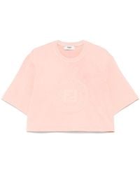 Fendi - Short T-Shirt With Embossed Logo - Lyst