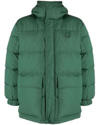 Maison Kitsuné - Maison Kitsuné -puffer Met Capuchon In Nylon Met Tonale Vossenkoppatch - Lyst