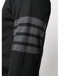 Thom Browne - Klassischer Pullover mit Rundhalsausschnitt und Balkenstreifen aus feiner Merinowolle - Lyst