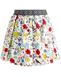 Alice + Olivia - Blumenmuster Plissierter Rock - Lyst