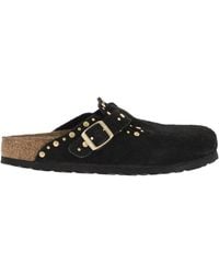 Birkenstock - Boston Rivet – Suede Leather Clog With Studs - Lyst