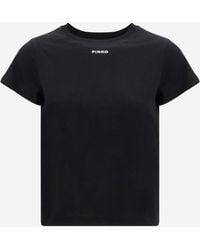 Pinko - Basic Cotton T Shirt With Logo - Lyst