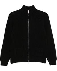 Base London - Wool Zipped Cardigan - Lyst