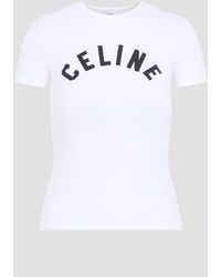 Celine - Logo Graphic Cotton T-Shirt - Lyst