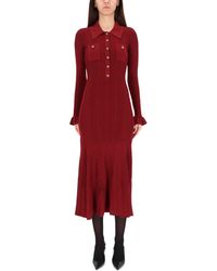 Self-Portrait - Midi Dress With Collar - Lyst