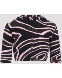 PUCCI - Khaki Cropped Cardigan - Lyst