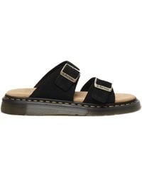 Dr. Martens - Dr. Martens Josef Black Suede Buckle Sandals - Lyst