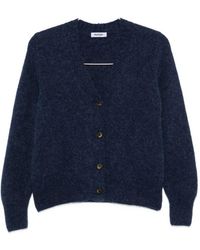 Base London - Wool V Necked Cardigan - Lyst