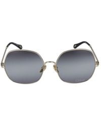 Chloé - Sonnenbrille Chloé CH0282 S 001 Gold Gold Gray /17 /140 - Lyst