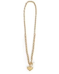 Chloé - Pleated Heart Necklace - Lyst