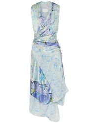 Maison Margiela - Floral Midi Dress - Lyst