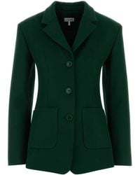 Loewe - Dark Wool Blend Blazer - Lyst