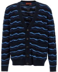 Missoni - Textured Wool Cardigan With V-Neck - Lyst