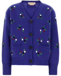 Marni - Wool Blend Cardigan - Lyst