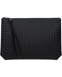 Bottega Veneta - Clutches Männer Leder schwarz - Lyst