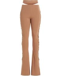 ANDREADAMO - Cut Out Laces Pants - Lyst