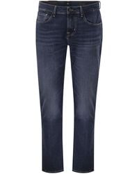 7 For All Mankind - Slimmy Tapered Luxe Performance Stretch Denim Jeans - Lyst