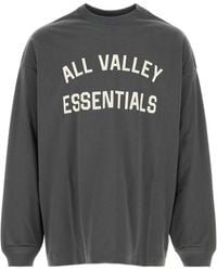 Fear Of God - Dark Cotton Oversize T Shirt - Lyst