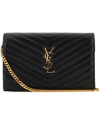 Saint Laurent - Leather Cassandre Clutch - Lyst