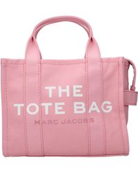 Marc Jacobs - Borse A Mano The Tote Bag Donna Tessuto Rosa/Nastro - Lyst
