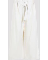 Loewe - Cropped Belted Trousers - Lyst