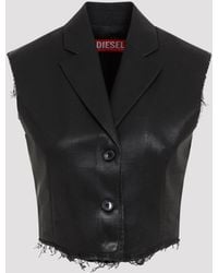 DIESEL - Chaleco Negro - Lyst