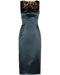 Dolce & Gabbana - Jurk In Zwarte Acetaatmengsel - Lyst