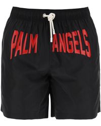 Palm Angels - "sea Bermuda Shorts Met Logo -print - Lyst