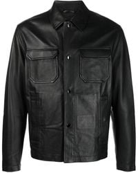 Emporio Armani - Leather Jacket - Lyst