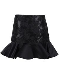Ganni - Satin Miniskirt - Lyst