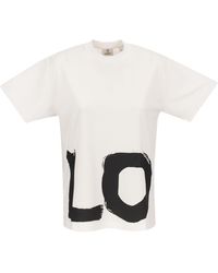 Burberry - Carrick Love Print Cotton Oversized T -shirt - Lyst