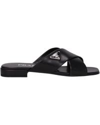 Prada - Slippers And Hooves Leather - Lyst