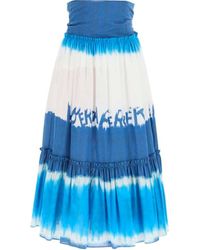 Alberta Ferretti - Tie Dye Midi Skirt - Lyst