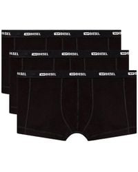 DIESEL - 3-pack Boxer Shorts With Logo - Lyst