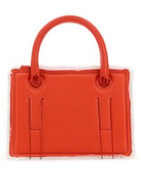 Dentro - Coral Leather Mini Otto Handbag - Lyst