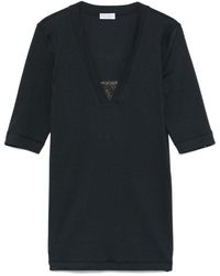 Brunello Cucinelli - T-Shirt Mit Monili-Detail - Lyst