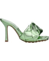 Bottega Veneta - Sandalen Frauen Ledergrün/Pistazie - Lyst