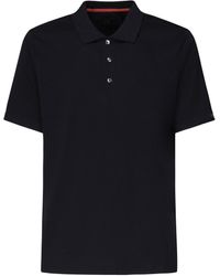 Fay - Polo de algodón negro con logotipo - Lyst