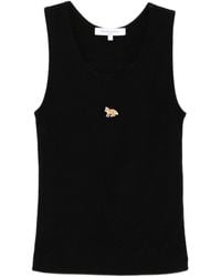 Maison Kitsuné - Tanktop Met Geborduurde Vos - Lyst