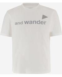 and wander - Cotton T-Shirt - Lyst