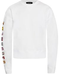 DSquared² - Katoenen Sweatshirt Met Logo - Lyst