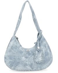 Ganni - Medium "Bleached" Hobo Bag - Lyst
