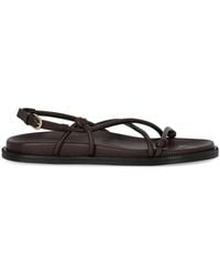 Max Mara - Lusso Dark Flat Sandal - Lyst