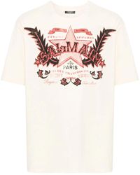 Balmain - T-shirt in cotone con stampa western - Lyst
